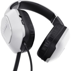Trust GXT 415W Zirox Wired Headset - Premium White Gaming Headset for Ultimate Audio Experience